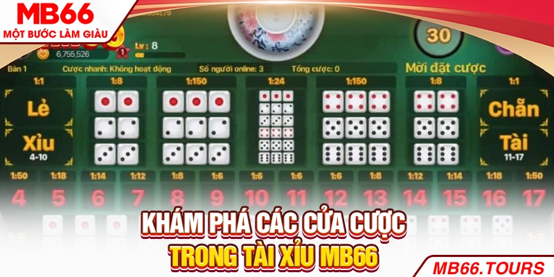 Khám phá các cửa cược trong tài xỉu MB66 Khám phá các cửa cược trong tài xỉu MB66
